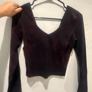 Lululemon Athletica Dark Purple Long Sleeve Top